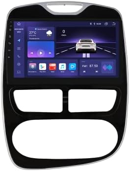 Autoradio Android 12 pour Renault Clio 2012-2016 Hizpo avec CarPlay sans Fil Bluetooth WiFi Lien Miroir Entrée caméra arrière/Avant FM