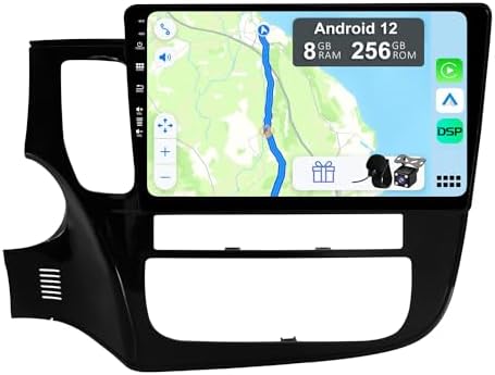 Autoradio pour Mitsubishi Outlander (2012-2018) 2 Din YUNTX CarPlay/Android Auto/DSP/GPS Écran Tactile Caméra MIC-Dab/Bluetooth 5.0/MirrorLink