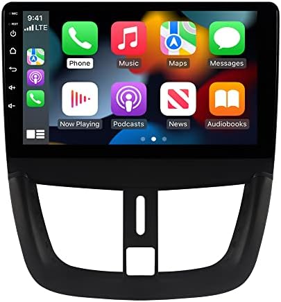 Autoradio pour Peugeot 207 ACAVICA Android (2006-2014) avec Écran Tactile WiFi Bluetooth Navigation GPS et Carplay WiFi commande au volant