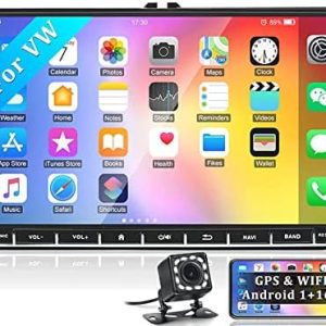 Autoradio VW Polo Golf 5 6 Passat Tiguan Touran Seat Skoda de marque CAMECHO Bluetooth WiFi et caméra de recul