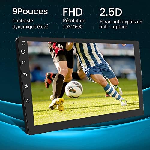 Autoradio Carplay Bluetooth pour Renault Clio Ⅲ 2005-2014 Écran Tactile HD de 9 Pouces Support Carplay et Android Auto mirrorlink WiFi DSP AM FM RDS GPS – Image 3