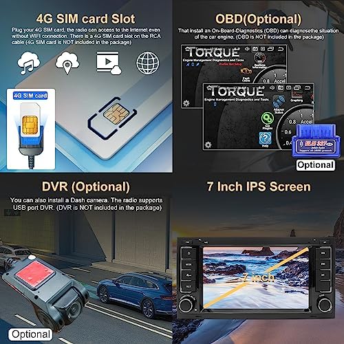Autoradio VW Volkswagen TOUAREG T5 Transporter Android 13 Carplay/Android Auto/GPS Navigation/Bluetooth/WIFI Caméra arrière – Image 5