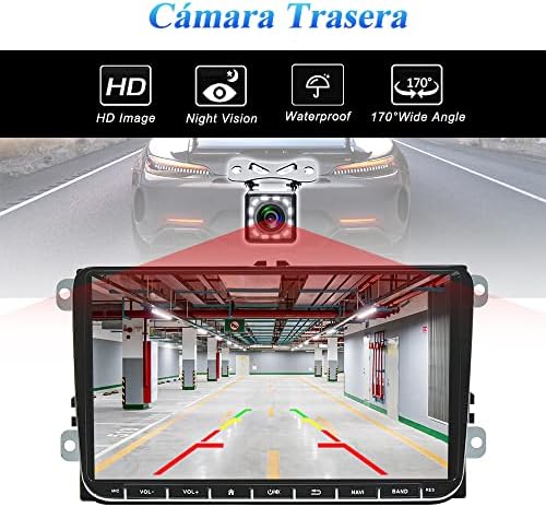 Autoradio VW Polo Golf 5 6 Passat Tiguan Touran Seat Skoda de marque CAMECHO Bluetooth WiFi et caméra de recul – Image 6