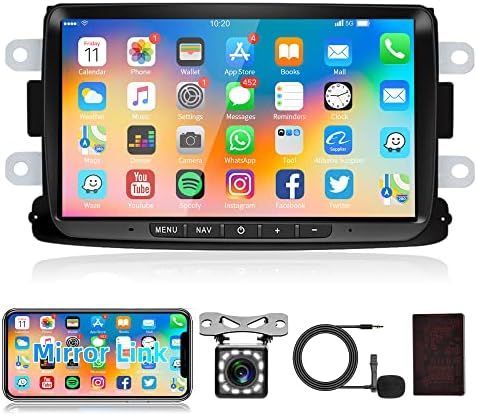 Autoradio 2 Din Android pour Renault Dacia avec GPS WiFi Bluetooth Caméra de Recul