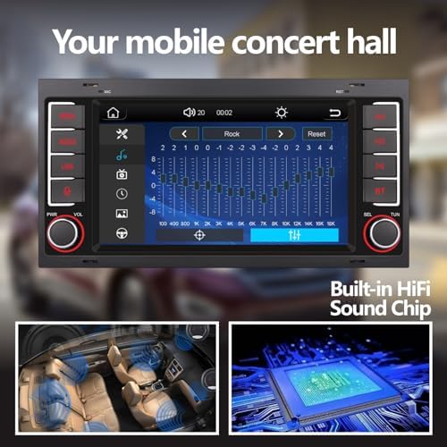 Autoradio Compatible CarPlay/Android Auto pour VW Touareg Transporter T5 Multivan - Écran Tactile IPS/Bluetooth/Mirror Link/FM/AM/USB – Image 3