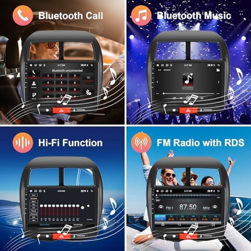 Autoradio Android 2GB 64GB pour Mitsubishi ASX/Peugeot 4008/Citroen C4 - Carplay Android Auto, Mirror Link, GPS 10,1" WiFi FM RDS – Image 2