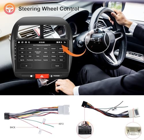Autoradio Android 2GB 64GB pour Mitsubishi ASX/Peugeot 4008/Citroen C4 - Carplay Android Auto, Mirror Link, GPS 10,1" WiFi FM RDS – Image 4